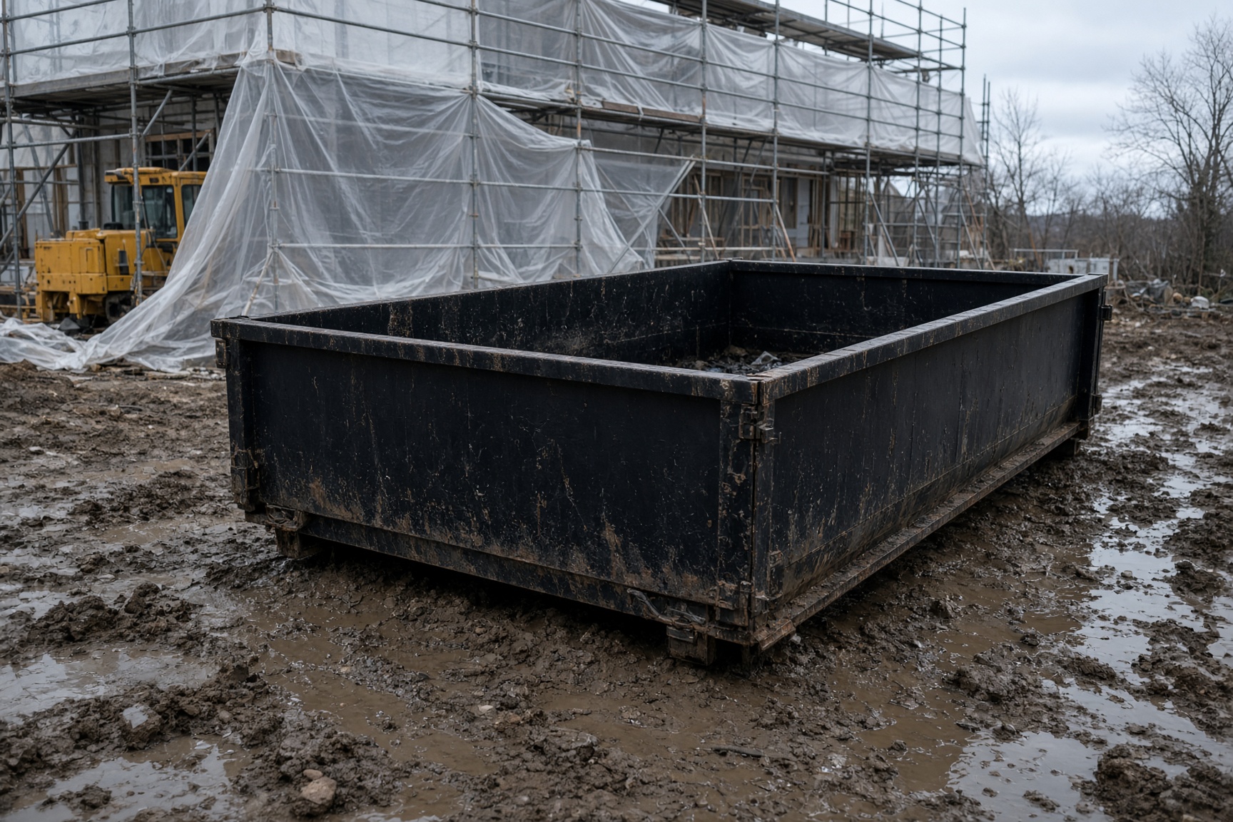 Chantier LPT INC. : benne, échafaudage, confinement